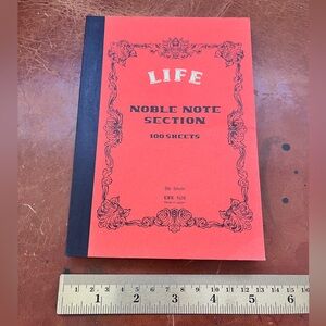 New B6 Grid Life Noble Notebook Red Cream Fountain Pen Friendly 85GSM Writing